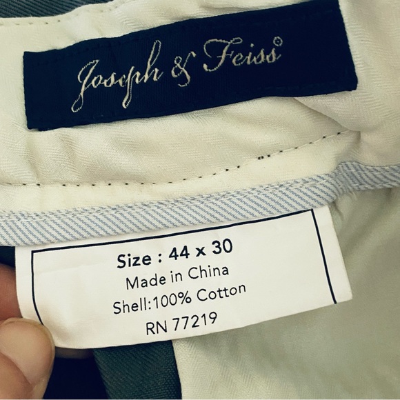 Joseph & Feiss Cuffed Pleated Dress Pants Autosizer Grey Men's Size 44x30 NWT - Picture 12 of 15